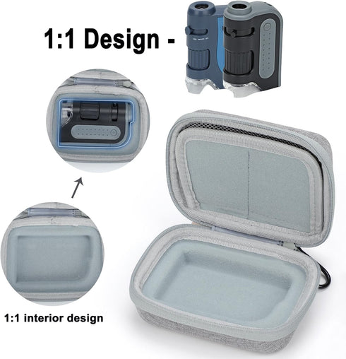 USB Microscope Case for Carson MicroBrite Plus (MM-300) BNISE LAKWAR BEBANG Brand Pocket Microscope Mini Handheld Scope, Waterproof Shockproof Dus...