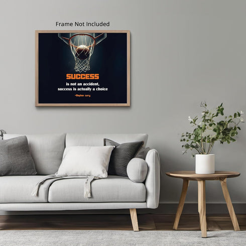 Posterizer 1 pcs-Success is a Choice-Stephen Curry-Motivational & Inspirational Art-Sports & Hobby Art-Decor for Gym, Studio- UNFRAMED Wall Art...