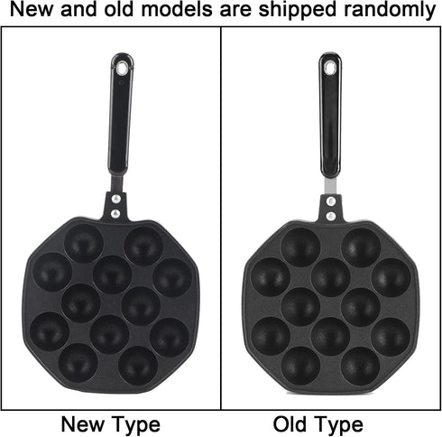 Aebleskiver Pan, Takoyaki Maker Iron Aebleskiver Pan Nonstick Aebleskiver Pan Black Pancake Pan Aluminum Non Stick Coating Ebelskiver Pan Pancake ...