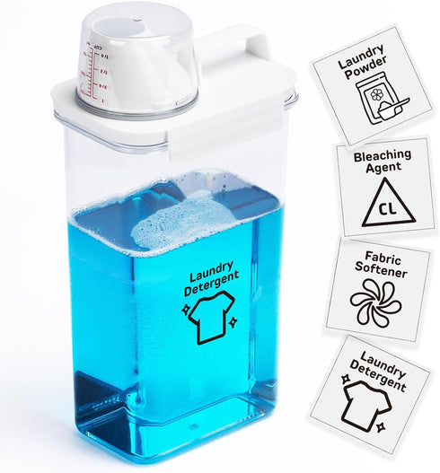 Laundry Detergent Dispenser-1 Pack, 78 oz Detergent Dispenser with 4 Removable Labels, Laundry Soap Dispenser for Laundry Room Organization and St...