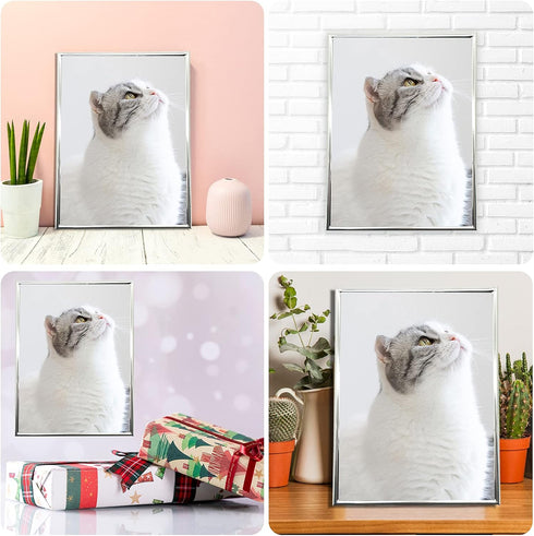 DECANIT 3.5x5 Picture Frame Metal, Thin Profile Photo Frame 3.5 by 5 Inch, Display for Wall or Tabletop,Silver...