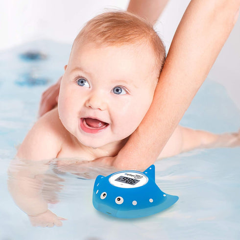 Elepho eFloat Digital Baby Thermometer for Bathtub | Accurately Monitors Water & Room Temperature + Acts as Kids Bath Toy | Waterproof Device Aler...