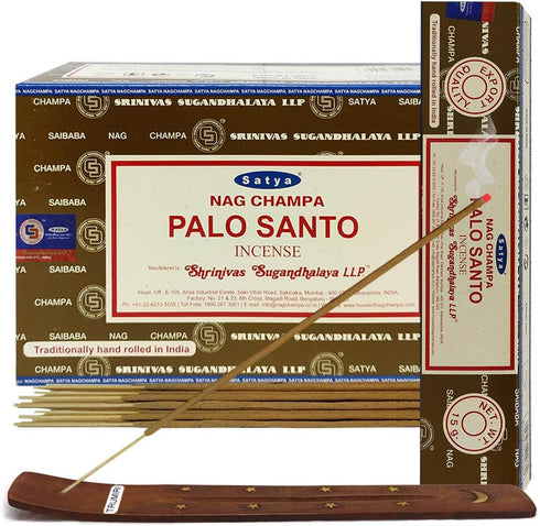 Palo Santo Incense Sticks and Incense Stick Holder Bundle Insence Insense Satya...