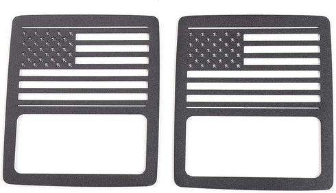 JeCar Tail Light Cover US Flag Taillight Guard Compatible with Jeep Wrangler 2018-2023 JL & Unlimited (Factory OEM Halogen Tail Light ONLY)...