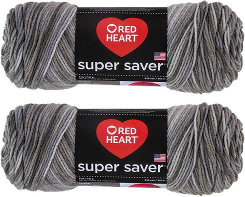 Bulk Buy: Red Heart Super Saver (2-Pack) (Dove, 5 oz Each Skein)...
