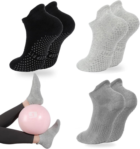 Grip Yoga Pilates Socks Non Slip Barre Socks for Women Athletic Socks for Yoga...