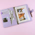 Antner A5 PU Leather Binder 6 Ring Notebook Photocard Budget Binder Cover for A5 Refill Paper, Refillable Loose Leaf Personal Planner Organizer Bi...