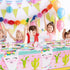 WERNNSAI 2 PCS Llama Table Cloth - Llama Birthday Decorations Alpaca and Cactus Tablecloth Cactus Party Decorations for Kids Girls Pink Birthday P...