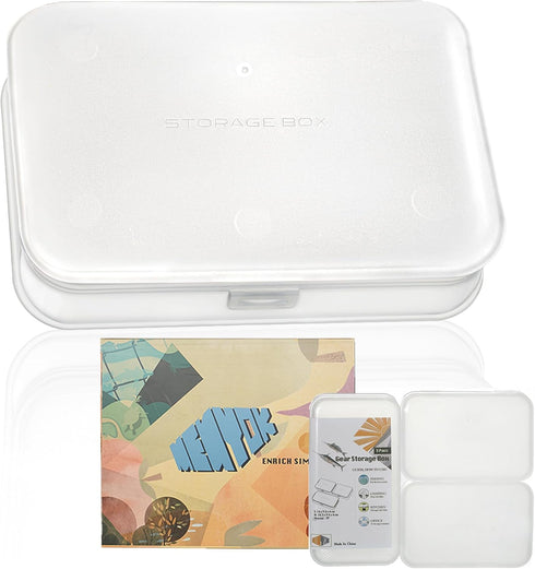 Small Plastic Storage Containers With Hinged Lids Craft Small Storage Box for Photo,Sticker,Pencil,Sewing,Beads,Small Items,School Supplies,3 Pack...