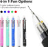 Baile 6 in 1 Multifunctional Ballpoint Pens 5 Colors 0.7 mm Ballpoint Pen and 0.5 mm Mechanical Pencil in One Pen, Pack of 5...