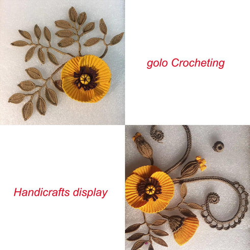 golo Crochet Thread Yarns 100% Cotton Yarn for Knitting Crochet red 10-757......
