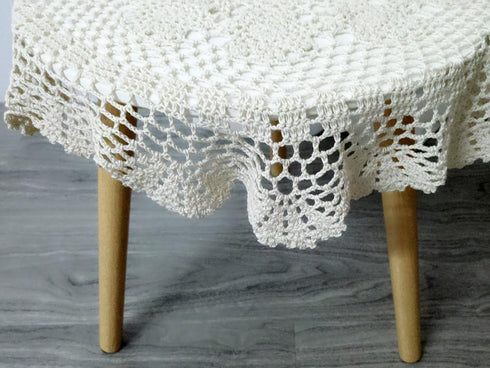 Laivigo New Handmade Crochet Cotton Lace Round Table Cloth Doilies Doily,24 Inch,Beige...
