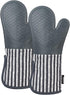 Silicone Oven Mitts Heat Resistant 932? with Waterproof & Non-Slip Kitchen Mittens, Set of 2 Extra Long Oven Gloves with Soft Cotton Terry Lining ...