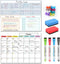 2 Pack Magnetic Dry Erase Board Set for Fridge Wall 16x12 inch, Calendar Whiteboard Customizable Weekly Monthly Planner Daily Notepads, includes 8...