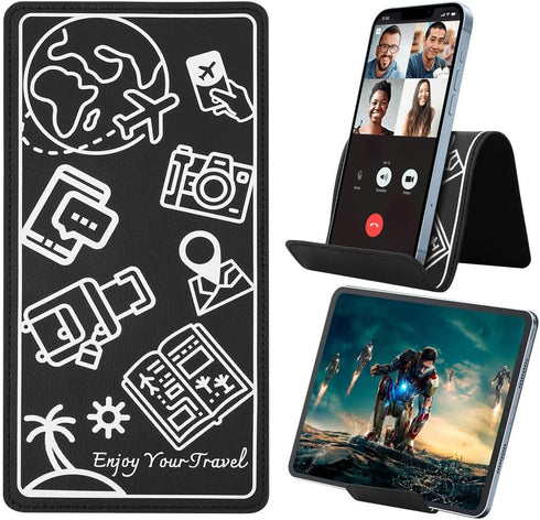 Airplane Travel Essentials for Flying Flex Flap Cell Phone Holder &Flexible Stand for Flying, Traveling, in-Flight, Zoom Video Calls, Books – Airp...