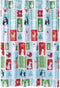 Christmas Holiday Cheer Fabric Shower Curtain, Winter Theme with Snowmen Penguins Polar Bears Deer 70x70 inch...