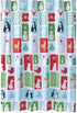 Christmas Holiday Cheer Fabric Shower Curtain, Winter Theme with Snowmen Penguins Polar Bears Deer 70x70 inch...
