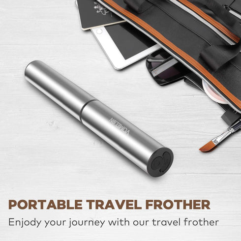 Milk Frother,Rechargeable 3 Speed Electric Coffee Foamer for Travel, Handheld Drink Mixer for Latte, Cappuccino, Coffee, Eggs, Hot Chocolate, Prot...