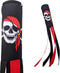 Pirate Skull and Bones Windsock | Durable Outdoor Hanging Decoration | Yard, Garden, Patio, Halloween and More | 60 Inch...