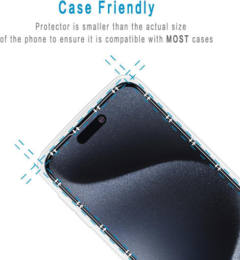 2 Pack Privacy Screen Protector Designed for iPhone 14 Pro Anti-Spy Tempered Glass 6.1-inch, Anti Scratch, Bubble Free...