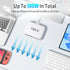100W GaN USB C Fast Charger Block Compact 6 Port GaN Charging Station HUB Brick Portable Wall PD Charger Power Adapter for iPhone 15 14 13 12 Pro ...