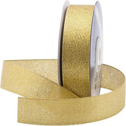 Royal Imports Metallic Sparkly Glitter Fabric Ribbon Roll for Christmas, Craft, Floral, Wedding, Sewing, Bow Making, Gift Wrapping, 25 Yards Spool...