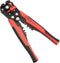 Amazon Basics Self-Adjusting Wire Stripper, Black/Red...