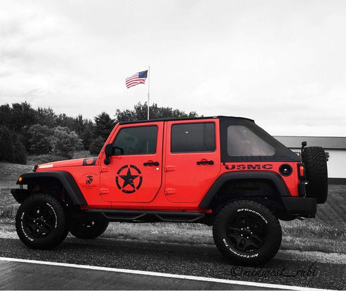 US Army Military Star Car Sticker Decals for Car/Truck/Ford F150/Jeep Wrangler - 2PCS(16.1 inches)...