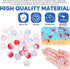 Glarks 282Pcs 8 Color 8mm Acrylic Crystal Beads with Elastic String and Scissors Kit, Handcrafted Round Spacer Beads Crackle Glass Beads for Brace...