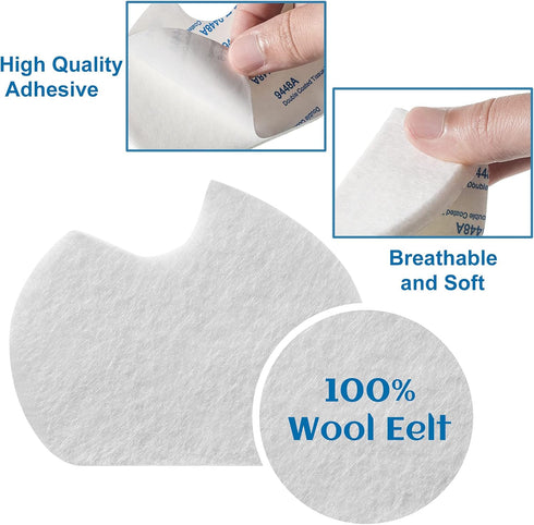 24 Pieces Foot Pads for Dancer Sesamoiditis Pads for Ball of feet Pain Felt Forefoot Cushion Pads Self-Adhesive Foot Cushion Pads for Men Women Da...