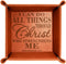 KATE POSH - Philippians 4:13 - I can do All Things Through Christ who Strengthens me Engraved Leather Catchall Valet Tray, Christian & Catholic Gi...