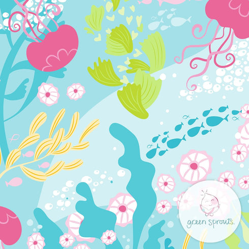i Play. Toddler Girls' Ruffle Snap Reusable Absorbent Swim Diaper, Aqua Coral Reef, 3T...