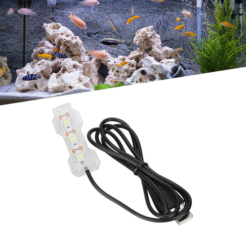 Betued Fish Light, Aquarium Light, Aquarium LED Light, Fish Accessories Planted LED Small Aquarium Water Plant Light Desktop Fish Mini Decoration ...