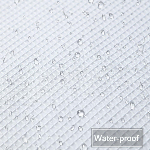 Curtain Valance,Waffle Weave Waterproof Window Valance for Bathroom,Rod Pocket Tailored Kitchen Valance Curtain Cafe Curtains - 60" x 15", White, ...