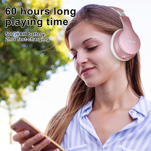 B9 Wireless Headphones Over-Ear, 60 Hours Playtime Lightweight Folding Hi-fi Stereo Bass Bluetooth Headset with Mic, Volume Control Headphones for...