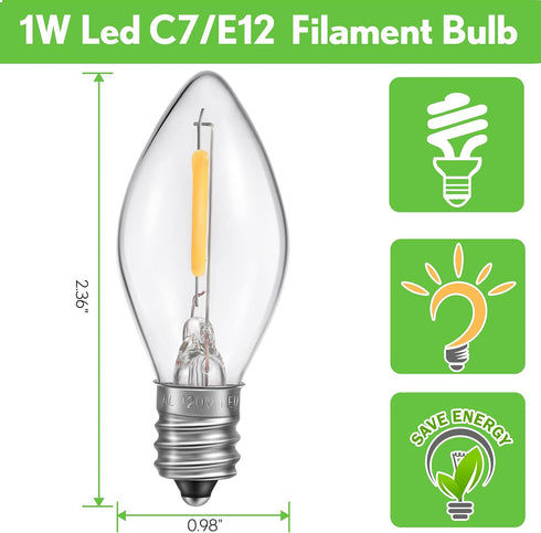 2 Pieces Accessory Cord with One LED Light Bulb Lamp Kit, 6Ft Christmas Village Lights Cord with On/Off Switch and Spare Fuse, Blow Mold Light for...