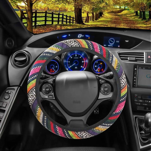 Small Size 13 3/4 13.5 14 Inch Car Steering Wheel Cover for Toyota Prius Honda Civic Chevy Malibu Kia Boho Style...