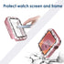 4 Pack Bling Hard PC Case with Tempered Glass Screen Protector Compatible with Apple Watch 44mm Series 6 Series 5 Series 4, Ultra-Thin Crystal Bum...