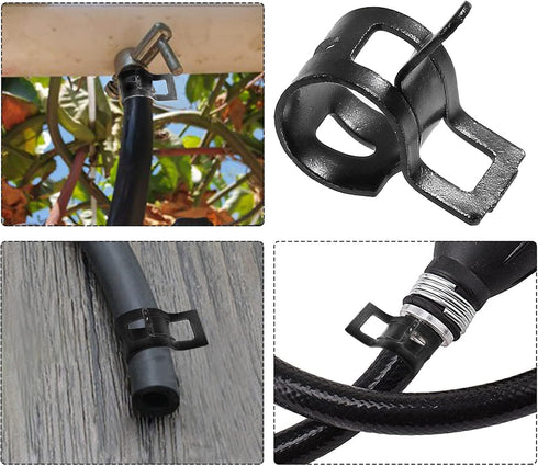 40 Pcs 1/3 Inch ID Spring Band Type Clamps, 8mm Fuel Hose Clamps Fasteners, Black Spring Hose Clip for Fuel Hose Line Water Pipe Air Tube Silicone...