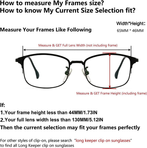 Long Keeper Clip On Sunglasses - Polarized Clip-on Flip Up Sunglasses for Women Men Driving Fishing Sunglasses Over Glasses...