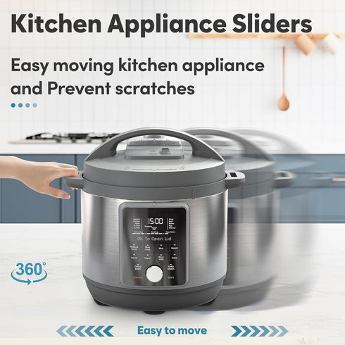 Appliance Sliders for Kitchen Appliances 24 PCS Self-Adhesive Small Kitchen Appliance Accessories Kitchen Hacks Easy to MovIing & Space Saving Kit...