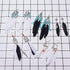 SUNNYCLUE 1 Box DIY 8 Pairs Bohemia Black White Long Feathers Dangle Hook Earring Making Kit with Instruction Jewelry Findings Making Crafts for W...