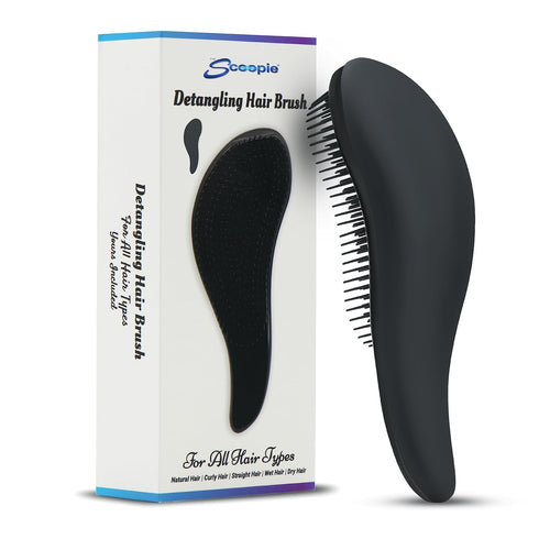 Detangling Hair Brush For Kids And Adults, Gentle Hair Care Brushes With Soft Flexible Bristles For Straight, Natural, Curly, Dry, Or Wet Styling,...