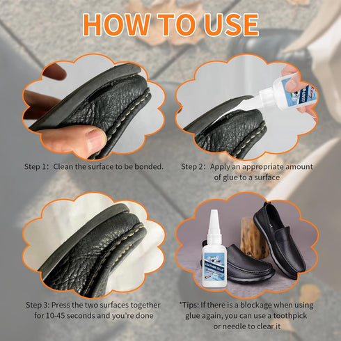 50g Leather Glue, Super Glue for Leather, Strong Bond for Repair & DIY, Permanent Clear Special Adhesive for Leather Shoes, Purses Bags, belt, Wat...