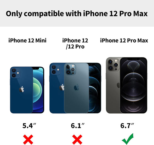 Vegan Leather Phone Case for iPhone 12 Pro Max Luxury Elegant Vintage Slim Phone Cover 5G (2020) 6.7” (Blue)...