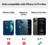 Vegan Leather Phone Case for iPhone 12 Pro Max Luxury Elegant Vintage Slim Phone Cover 5G (2020) 6.7” (Blue)...