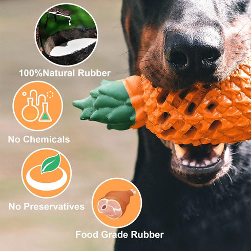 Indestructible Dog chew Toys: Puppy Toys with Pineapple Flavored - Pineapple Dog Toys for Aggressive Chewers Medium Breed....