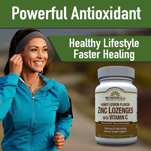 ZINC LOZ W/VIT C 100MG H/L WML 50 by Windmill,9 Ounce (Pack of 1)...