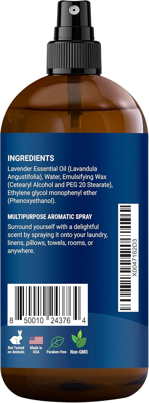 Lavender Linen Spray 8 fl oz - Refreshing Bed Linen Spray - Fabric Refresher Pillow Spray for Bedding, Bed Sheets - Nexon Botanics...