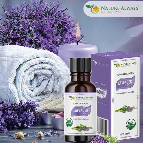 USDA Certified 100% Organic Lavender Essential Oil | Aromatherapy Diffuser, Therapeutic Grade, Non- GMO Verified, Beneficial for Skincare and Hair...
